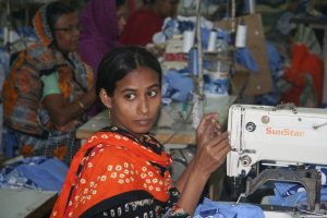 female textile workers at work
