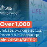 超過千名LifeLabs員工在加入OPSEU 